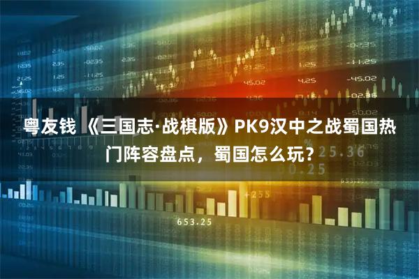 粤友钱 《三国志·战棋版》PK9汉中之战蜀国热门阵容盘点,蜀国怎么玩?